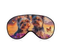 Cute Yorkshire Terrier Dogs Sleep Mask Eye Cover for Sleeping Men Women Light Blocking Travel Blindfold