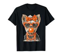 Cute Yorkshire Terrier with Sunglasses Halloween Yorkie Dog T-Shirt