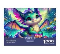 Cute Young Dragon 1000 Piece Jigsaw Puzzle Mythology for Age 12+ Educational Gift Memory Games Stress Relief 70x50cm/1000pcs