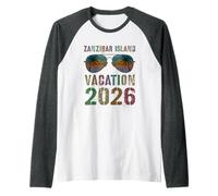 Cute Zanzibar Island Vacation 2026 Trip Swim Vacay Matching Raglan Baseball Tee