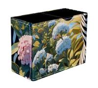 Cute Zebra and Flower Dual-Compartment Pen Pouch - 2-Layer Sort-It Case, Hand-Washable Canvas, Sturdy Upright Walls, Mini Desk Caddy for Pens, Tools, Accessories