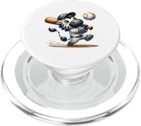 Cute Zebra Baseball Batter Cartoon Animal Design PopSockets PopGrip for MagSafe