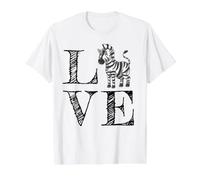 Cute Zebra Gift Love Zebras Value Graphic T-Shirt, Men, White, XL