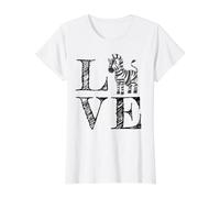Cute Zebra Gift Love Zebras Value Graphic T-Shirt, Women, White, XS