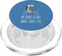 Cute Zebra Joints Go Out EDS Invisible Illness Awareness PopSockets PopGrip for MagSafe