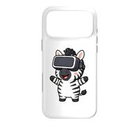 Cute Zebra Virtual Reality Gamer Cartoon Design Case for iPhone 17 Pro Max