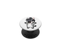 Cute Zebra Virtual Reality Gamer Cartoon Design PopSockets Adhesive PopGrip