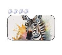 Cute Zebra Watercolor Car Windshield Sun Shade Foldable Car Sun Shade Front Windshield Sunshade Windshield Cover Reflective Sun Visor Keep Your Vehicle Cool for Most Sedans SUV Truck