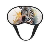 Cute Zebra Watercolor Sleep Mask for Side Sleeper, Blackout Eye Mask for Women Men, Zero Pressure Sleeping Masks Soft Breathable Eye Cover Comfortable Blindfold Eyeshade for Night Sleep