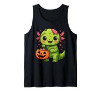 Cute Zombie Axolotl Halloween Squad Kawaii Undead Salamander Tank Top