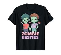Cute Zombie Besties Kawaii Friends Forever T-Shirt