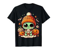 Cute Zombie Coffee Lover Halloween Pumpkin T-Shirt