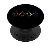 Cute Zoo Bird Antarctic Animal Lover Gift Retro Penguin PopSockets Swappable PopGrip