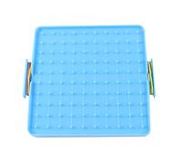 Cuteam Nail Board, 16x16cm Double Sided Geoboard Nails Peg Board Elastic Bands Kids Teaching Aids Blue One Size