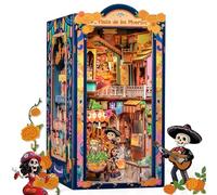 CUTEBEE Book Nook Kit - 3D Wooden Puzzle Adult (Plaza de los Muertos)