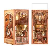 CUTEBEE Book Nook Kit Age 14+, DIY Miniature Dollhouse Booknook Kits for Adults, 3D Puzzles Wooden Bookend Model Building, Bookshelf Insert Decor Gift(The Secret Rhythm)