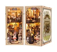 CUTEBEE Book Nook Kit, DIY Miniature Dollhouse Booknook Kits for Adults, 3D Puzzles Wooden Bookend Model Building, Bookshelf Insert Decor Gift(Grandfather's Antiques Store)