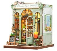 CUTEBEE Book Nook Kit - DIY Miniature Dollhouse Kits for Adults, 3D Puzzle Wooden Bookends Bookshelf Decor, Gifts for Family, Friends (Champs-Élysées Florist)