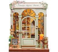 CUTEBEE Book Nook Kit - DIY Miniature Dollhouse with LED Lighting Bookshelf Decoration & Creative Set for Adults (Champs-Élysées Florist)