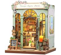 CUTEBEE Book Nook Kit - DIY Miniature House Dollhouse Kit for Adults and Teenagers, Booknook Tiny House Bookshelf Decor 3D Wooden Puzzle, Gifts for Family, Friends (Champs-Élysées Florist)