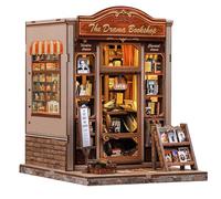 CUTEBEE Book Nook Kit - DIY Miniature House Dollhouse Kit for Adults and Teens, Booknook Tiny House Bookshelf Decor 3D Wooden Puzzle, Gifts for Family Friends (Drama Bookshop)