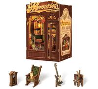 CUTEBEE Book Nook Kit - DIY Wooden Miniature Dollhouse with LED Lights, Melody Bookstore Themed,3D Puzzle, Bookend & Bookshelf Decor, Craft Gift for Adults & Teens (Memories Music Bookshop)