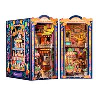 Cutebee Book Nook Kit for Adult, 3D Wooden Puzzle Bookshelf Home Decor, DIY Miniature Dollhouse Kit, Decorative Bookend Art Craft, Gift for Family Friends