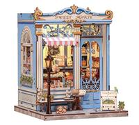 CUTEBEE Book Nook Kit for Adults - DIY Miniature House French Dessert Shop with LED Light, 3D Wooden Puzzle Bookend Bookshelf Decor, Collectible Gift for Family and Friends(Sweet Marie)