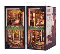 CUTEBEE Book Nook Kit with Dust Cover - DIY Dollhouse Miniature with LED Light, Model Building Kits for Adults to Build (Rose Detective Agency SZ02B)