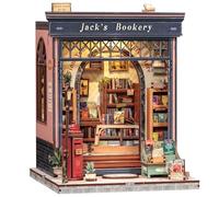 CUTEBEE Book Nook Kits for Adults - DIY Miniature Dollhouse 3D Wooden Puzzles Bookend for Bookshelf Deco | Creative Gifts (Jack's Bookery)