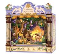 CUTEBEE DIY Miniature House Kit, 3D Wooden Puzzle for Adults, Book Nook Shelf Insert, Shakespeare Literary Gift, Enchanted Forest Miniature Theater Desktop Decor (A Midsummer Night's Dream)