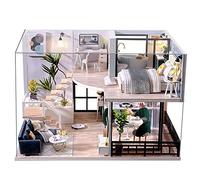 CUTEBEE DIY Miniature House Kit for Adults - Dolls House Craft Kit to Build, 3D Puzzle Wooden Model Decor Gifts