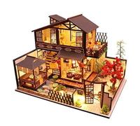 CUTEBEE Dollhouse Miniature with Furniture, DIY Wooden DollHouse Kit Plus Dust Proof and Music Movement, 1:24 Scale Creative Room-Forest habitat