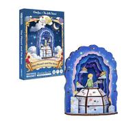 CUTEBEE The Little Prince 3D Wooden Puzzle DIY Miniature Fridge Magnet | Mini House DIY Model Gift, Cute Home Kitchen Office Decoration for Refrigerators, Magnetic Board (The Planet And The Rose)