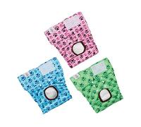 CuteBone Dog Diapers Female Washable Small Medium Large 3 Pack Reusable Doggie Diapers Puppy Period Pants for Doggy Heat Cycle Peeing