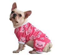 CuteBone Dog Halloween Pajamas Puppy Onesies Small Dogs Soft Pjs Coat Cat Apparel Comfy Pet Christmas Clothes Outfit Doggie Bodysuit P46S