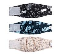CuteBone Male Washable Dog Diapers Belly Bands 3pcs a Pack DM05S