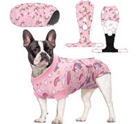 CuteBone Skulls Surgery Recovery Suit for Dogs Surgical Cat One Piece Male Female Body Suits Prevent Pets Licking Wounds SSF02M-DE