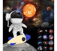 CUTEEEE Astronaut Galaxy Projector, 13-in-1 Planetarium Star Projector Night Light Kids, 360° Adjustable Spaceman Skylight Light with Timer, Prefer for Bedroom Decor
