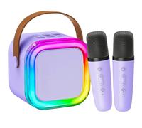 CUTEEEE Bluetooth Speaker & Karaoke Machine with 2 Microphones for Kids Adults, Mini Portable Speakers Wireless, Gift for Girls Ages 4-12+, Kids Microphone Wireless for Girls, Party Singing Set