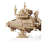 Cuteefun 3D Wooden Puzzle for Adults, Wooden Model Kits for Adults, Mechanical Construction Set, Exercise Imagination and Hands-on Skills, Ideal for Birthday Christmas Father's Day, Airship