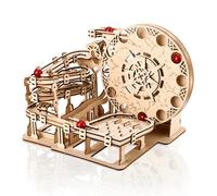 Cuteefun 3D Wooden Puzzle with Mechanical Gears, DIY Craft Kit for Adults Teens, Creative Desk Decor & Unique Gift for Birthdays Christmas (Astrolabe Marble Run)