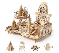 Cuteefun 3D Wooden Puzzle, Wooden Model Kits for Adults Teens to Build, Mechanical Construction Set, Ideal for Halloween Christmas Birthday (Pleasure Amusement Park)