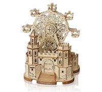 Cuteefun 3D Wooden Puzzle, Wooden Model Kits for Adults Teens to Build, Mechanical Construction Set, Ideal for Halloween Christmas Birthday (Ferris Wheel Castle)