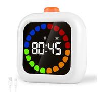 Cuteefun 99 Minute Visual Timer, Rechargeable Pomodoro Timer, Quick Slide Setting, Coloured Time Progress Bar, Battery Level Display, Time Productivity Tools for Kids, Daily Use at Home, School