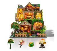Cuteefun Craft Kits for Adults UK, Enchanted Forest DIY Miniature House Kit with Warm Lights, Mini Home Decor, Perfect Festive Present for Hobbyists