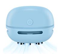 Cuteefun Desktop Vacuum Cleaner, Desk Hoover with Crevice Nozzle, Blue