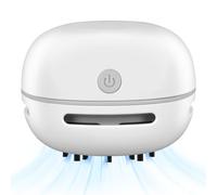Cuteefun Desktop Vacuum Cleaner, Desk Hoover with Crevice Nozzle, White