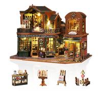 Cuteefun DIY Magic Miniature House Kits, with LED Light, 1:24 Scale