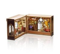 Cuteefun DIY Miniature Dollhouse, Wooden Model to Build, DIY Doll House Kit, A Birthday Gift for Santa Claus Halloween (The School of Magic)